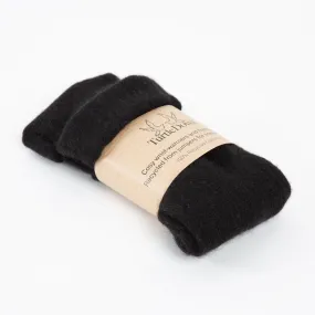 Gents Black Cashmere Fingerless Gloves