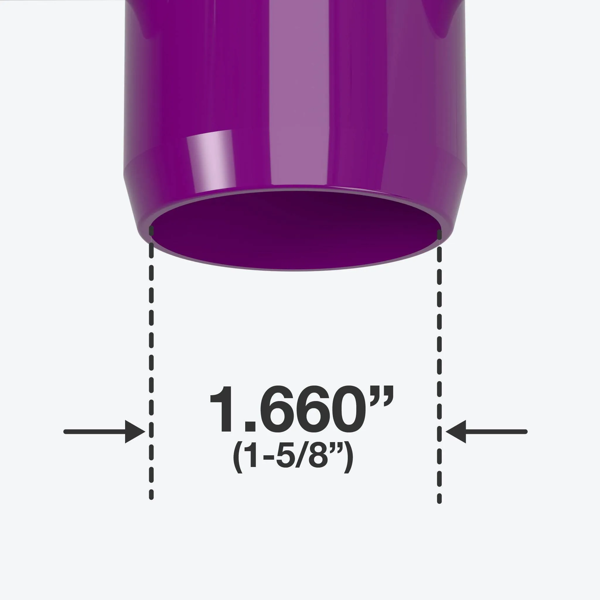 1-1/4 in. Slip Sling PVC Tee, Furniture Grade - Purple