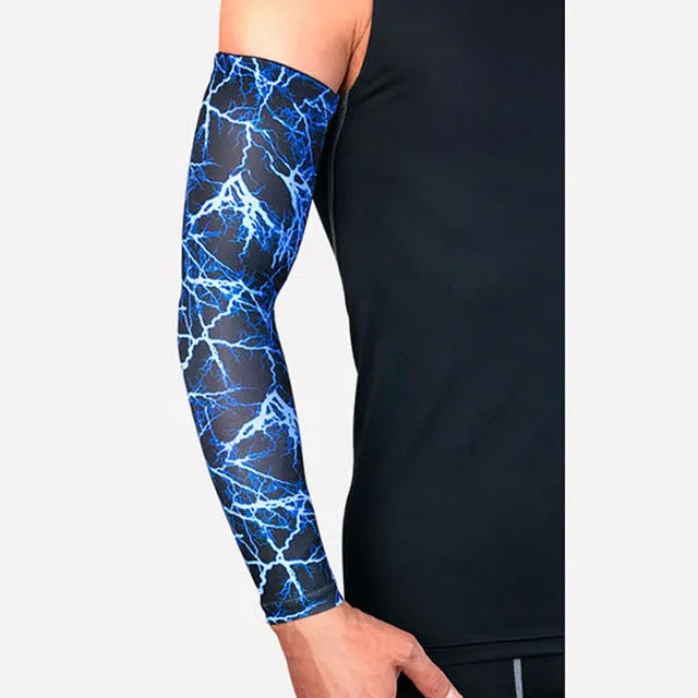 1Pcs UV Protection Running Cycling Arm Warmers Basketball Volleyball Arm Sleeves Bicycle Bike Arm Covers Golf Sports Elbow Pads