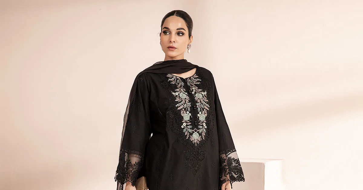 3 Piece Embroidered Self Jacquard Lawn Suit | DW-MN24-02