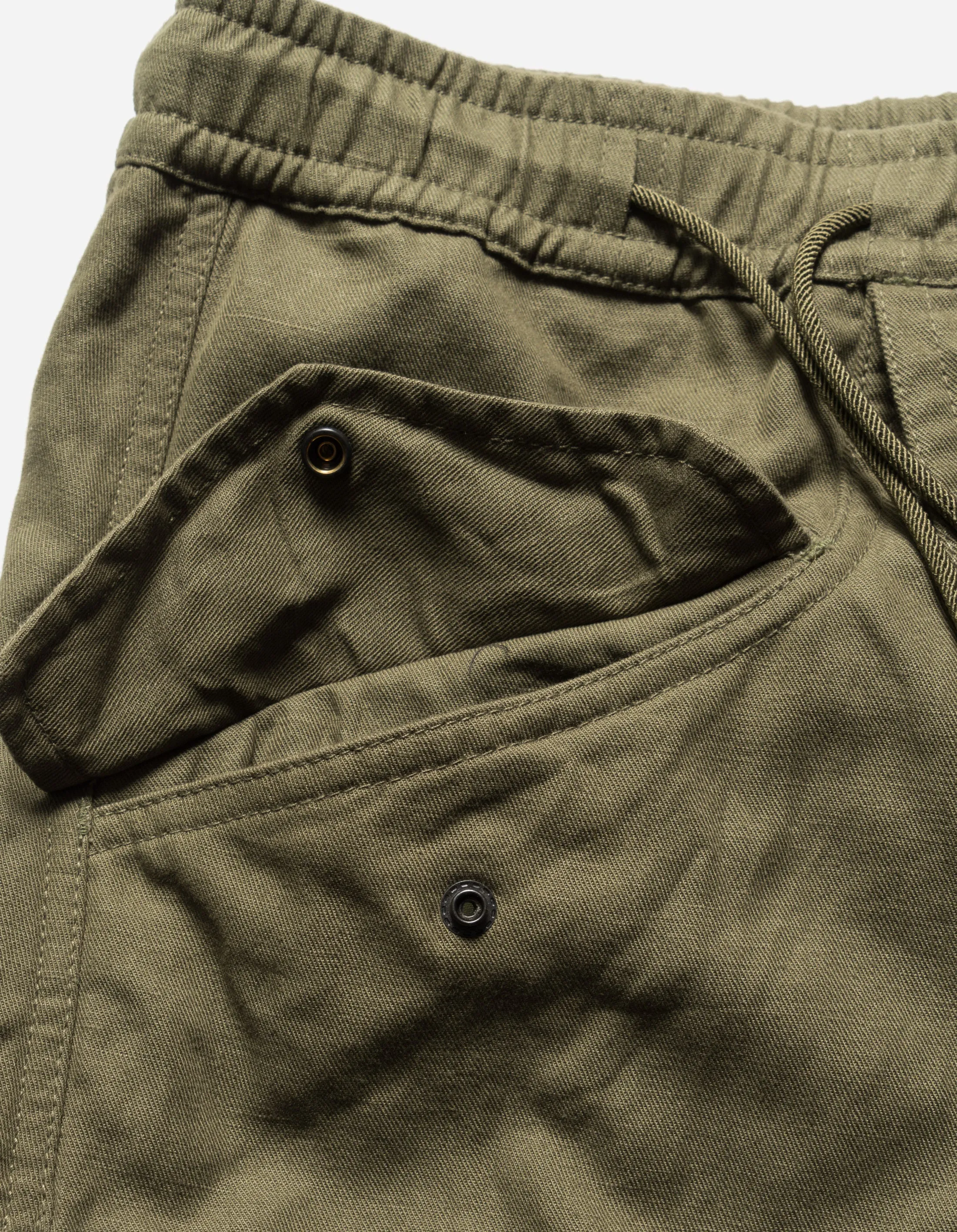 6008 Cobra Asym Cargo Hakama Pants Olive OG-107F