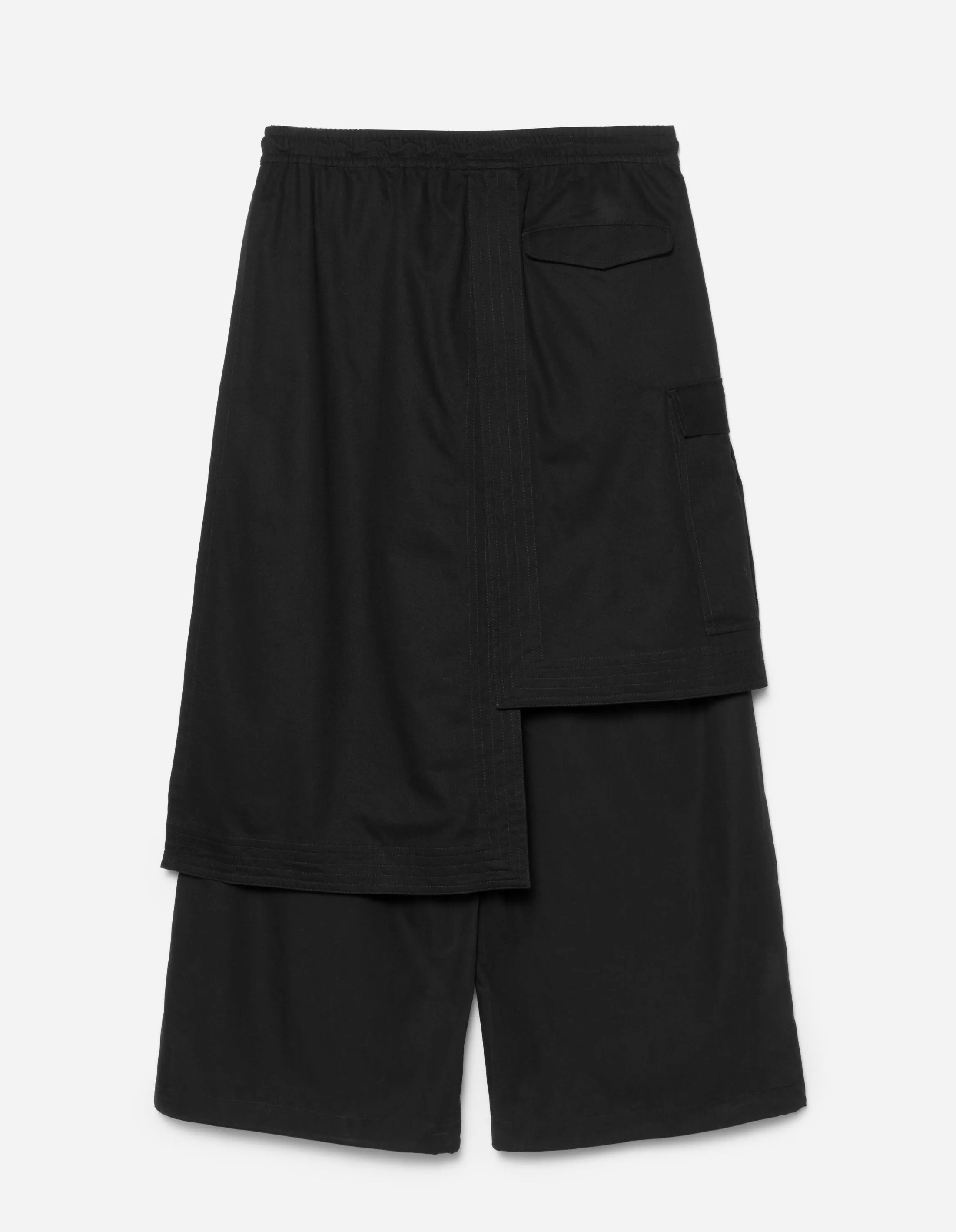 6027 Asym Hakama Cargo Track Pants Black