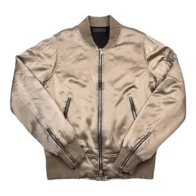 Amiri Satin Bomber Jacket Sand Pre-Owned