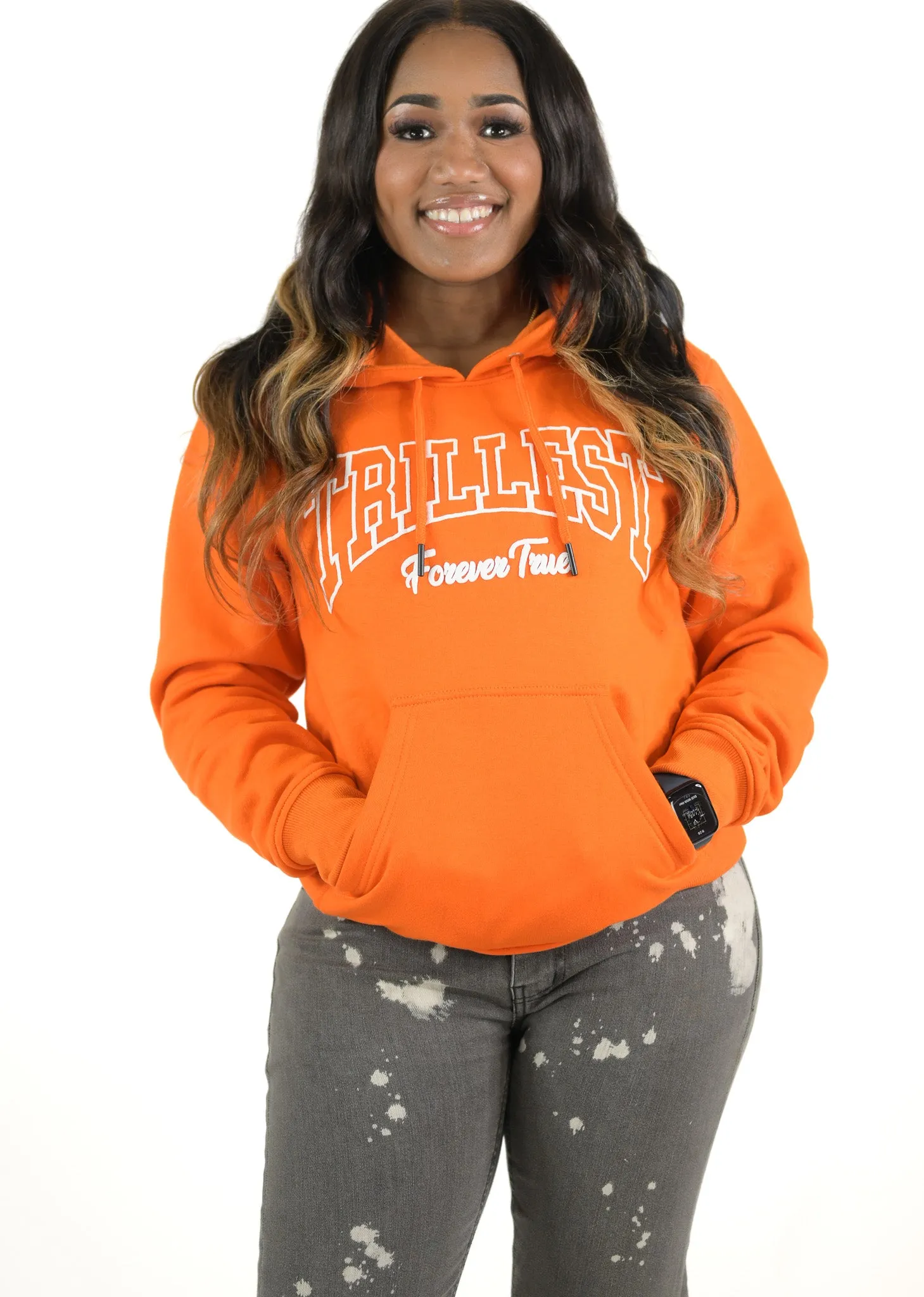 Arched Trillest Forever True Hoodie - Orange/White