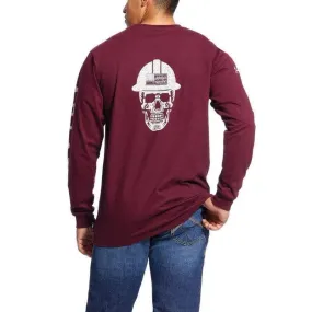 ARIAT - FR Roughneck Skull Logo T-Shirt, Malbec