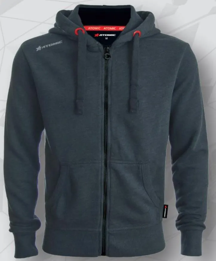 ATOMIC MOTORSPORT COLLECTION AMC-003-L Lightweight Full-Zip Hoodie, dark grey, size L