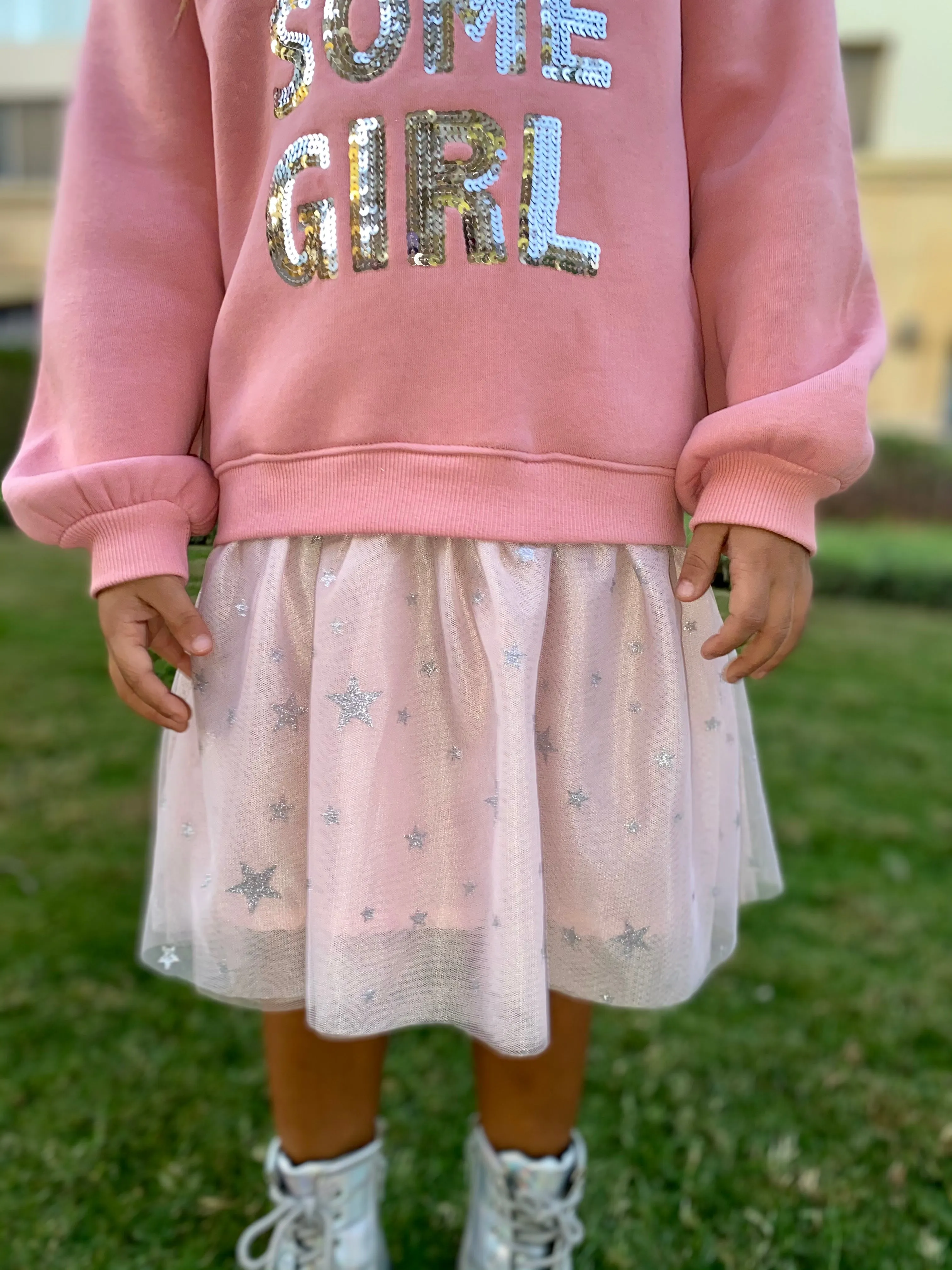 Awesome Hoodie Dress with Tutu Skirt