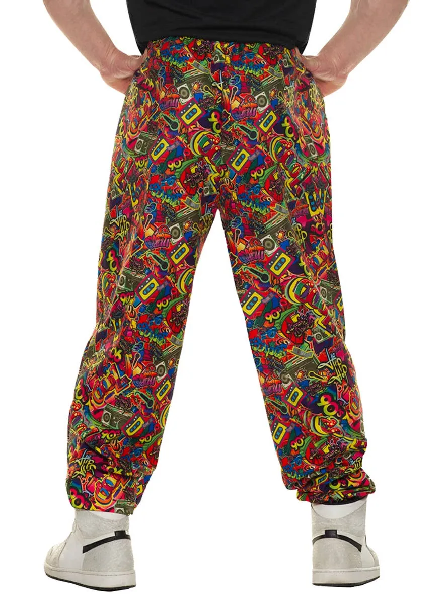 Baggy 90s Print Mens Plus Size Costume Pants