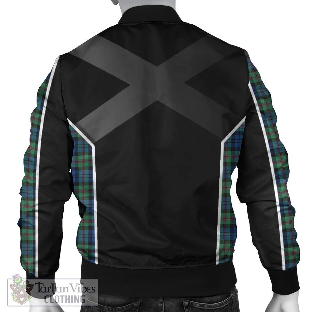 Baird Ancient Tartan Bomber Jacket with Family Crest and Scottish Thistle Vibes Sport Style