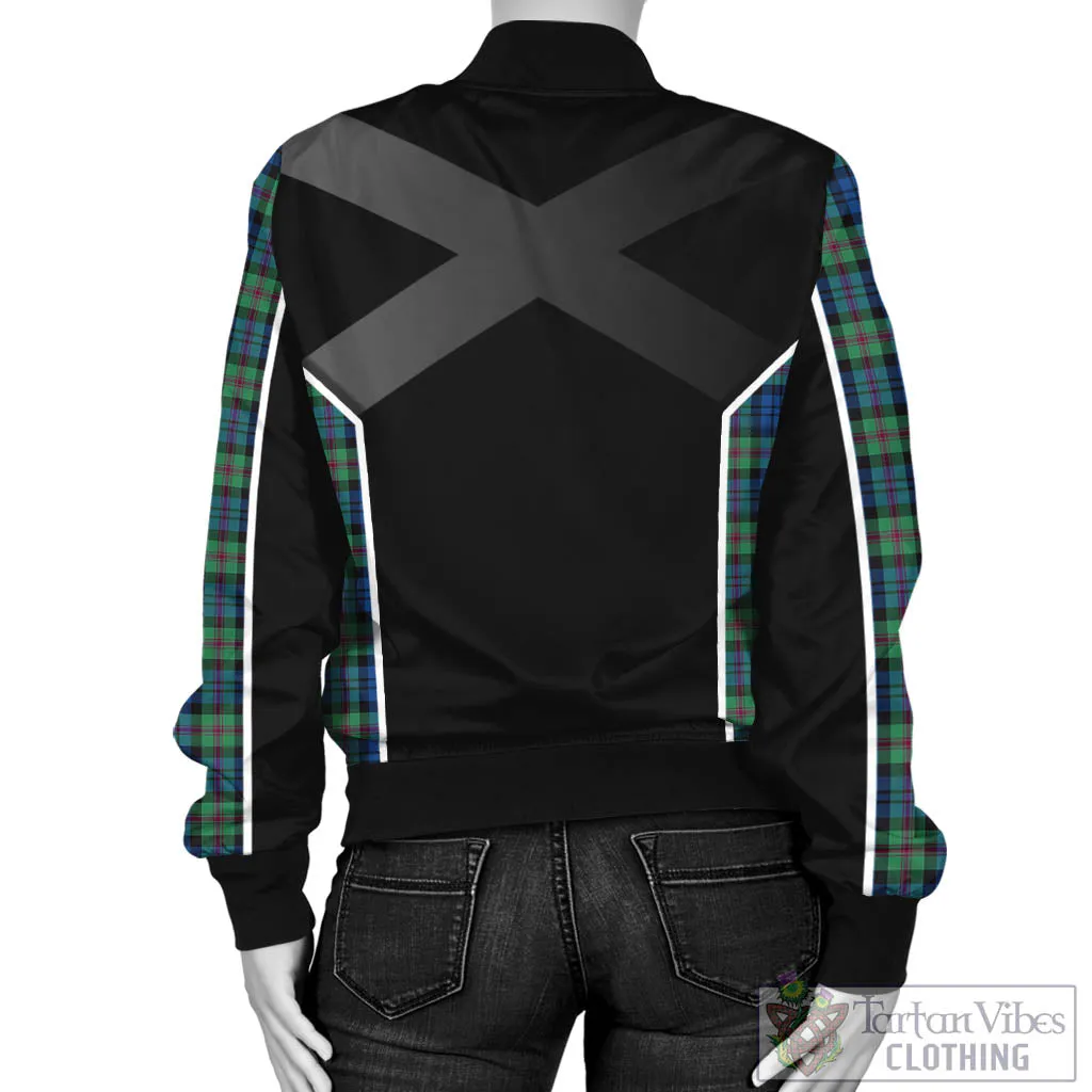 Baird Ancient Tartan Bomber Jacket with Family Crest and Scottish Thistle Vibes Sport Style