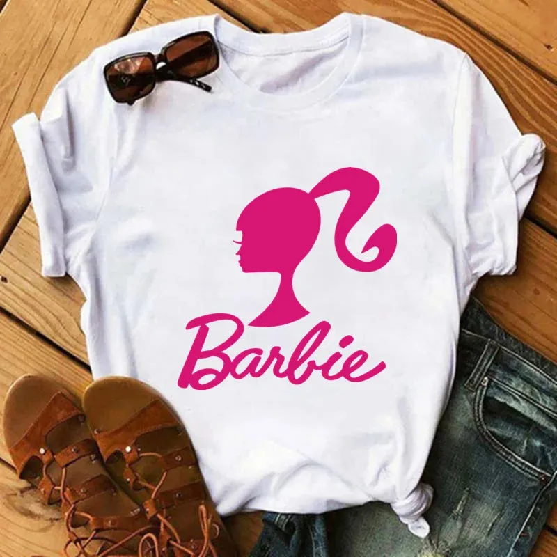 Barbie Princess Cartoon Patches for Clothes Vynil Heat Transfer Thermal Stickers DIY Kids T shirt Iron on for Women Appliqued