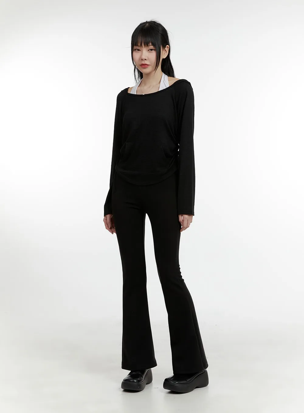 Basic Flared Trousers CA401