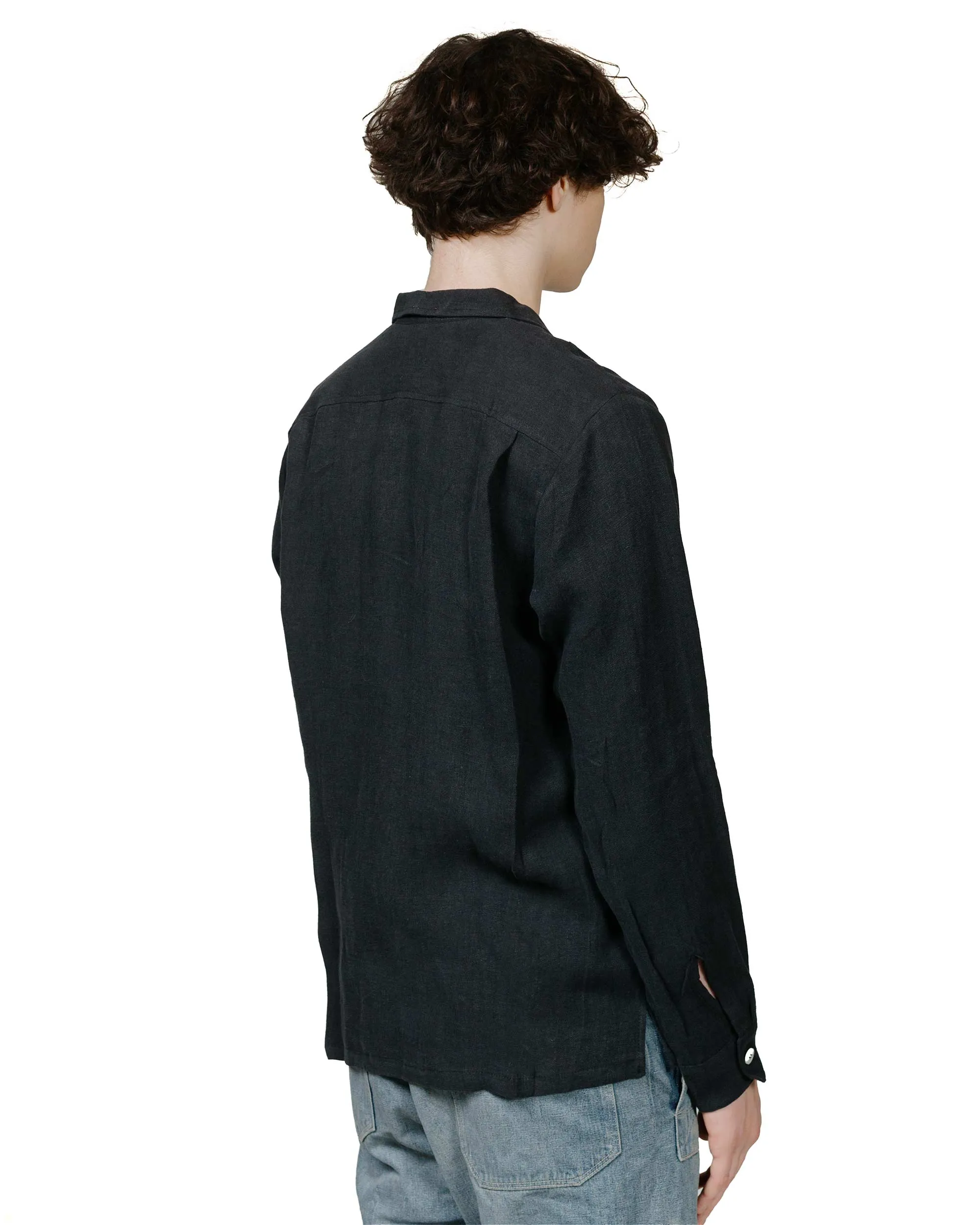 Bather Coal Linen Leisure Shirt