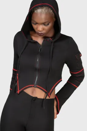 Behind The Matrix Crop Hoodie