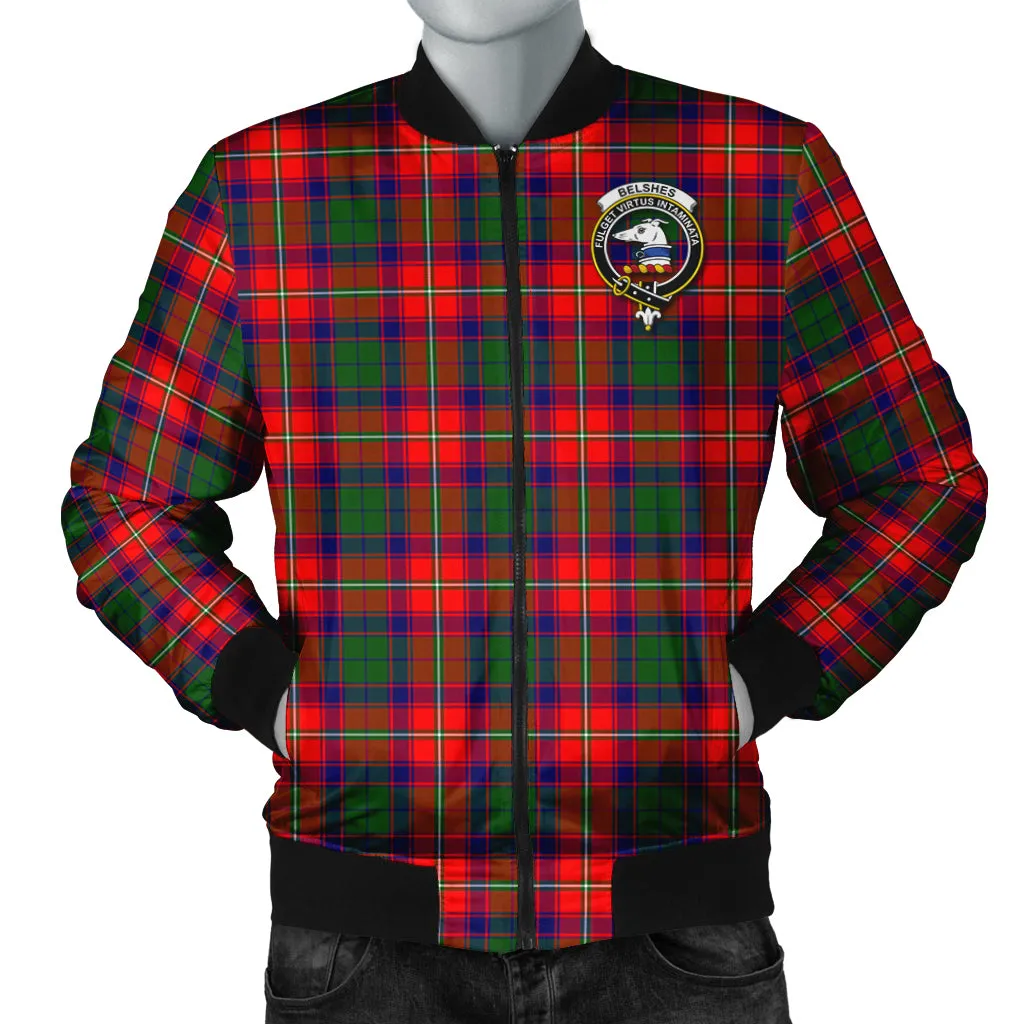 Belshes Tartan Bomber Jacket with Family Crest