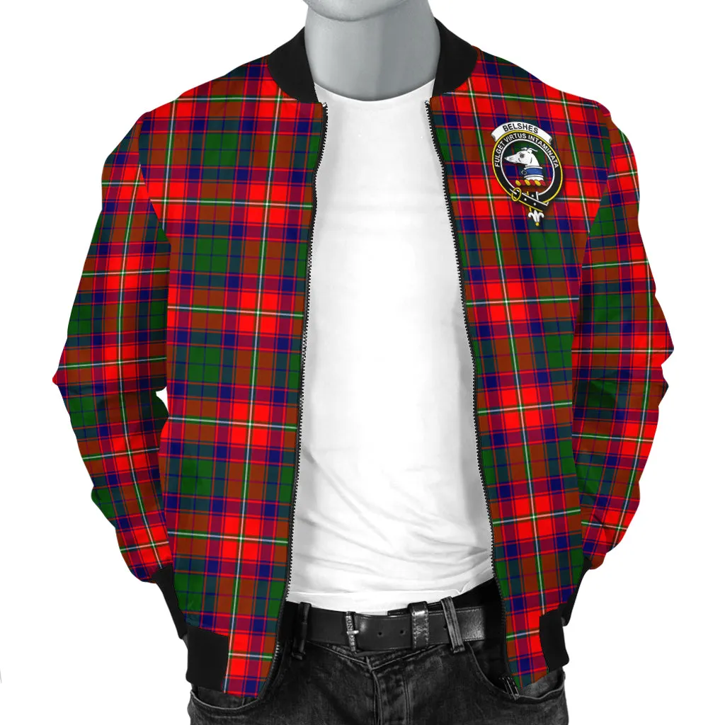 Belshes Tartan Bomber Jacket with Family Crest