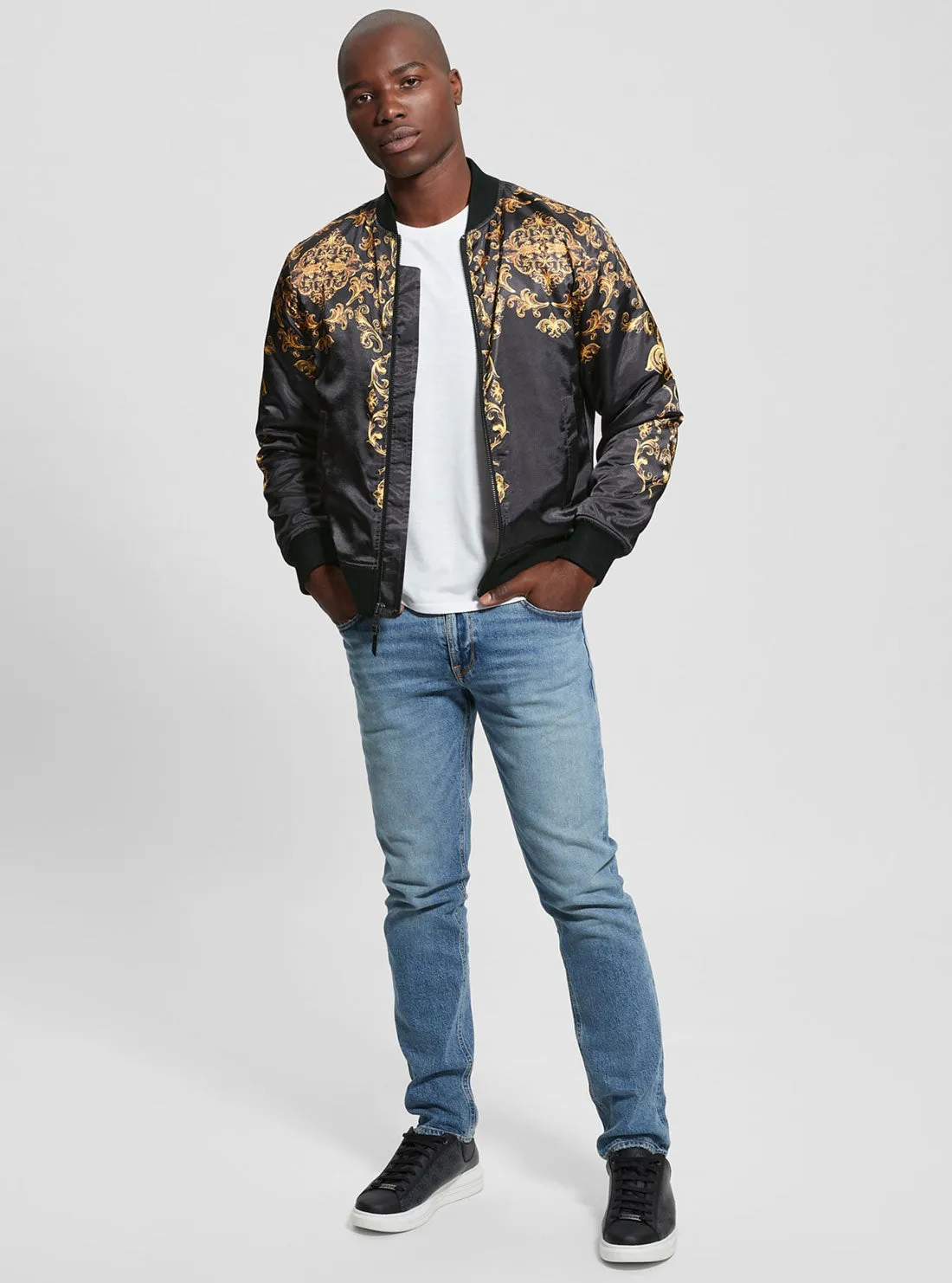 Black Irvine Royal Bomber Jacket