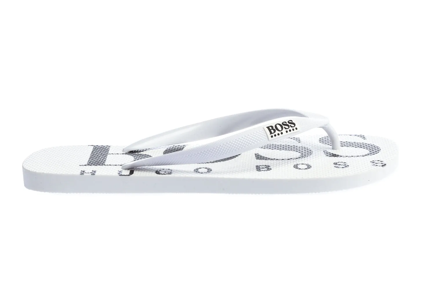 BOSS Wave Thong Flip Flop in White & Black