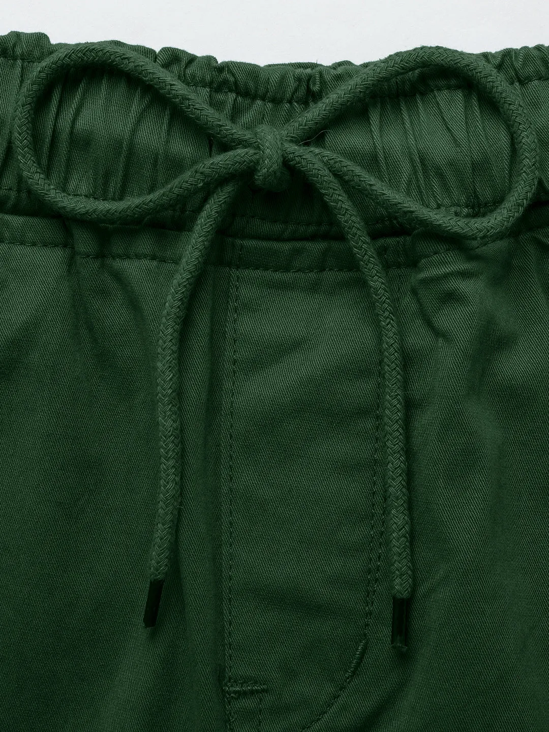 Boys Cotton Dark Green Cargo