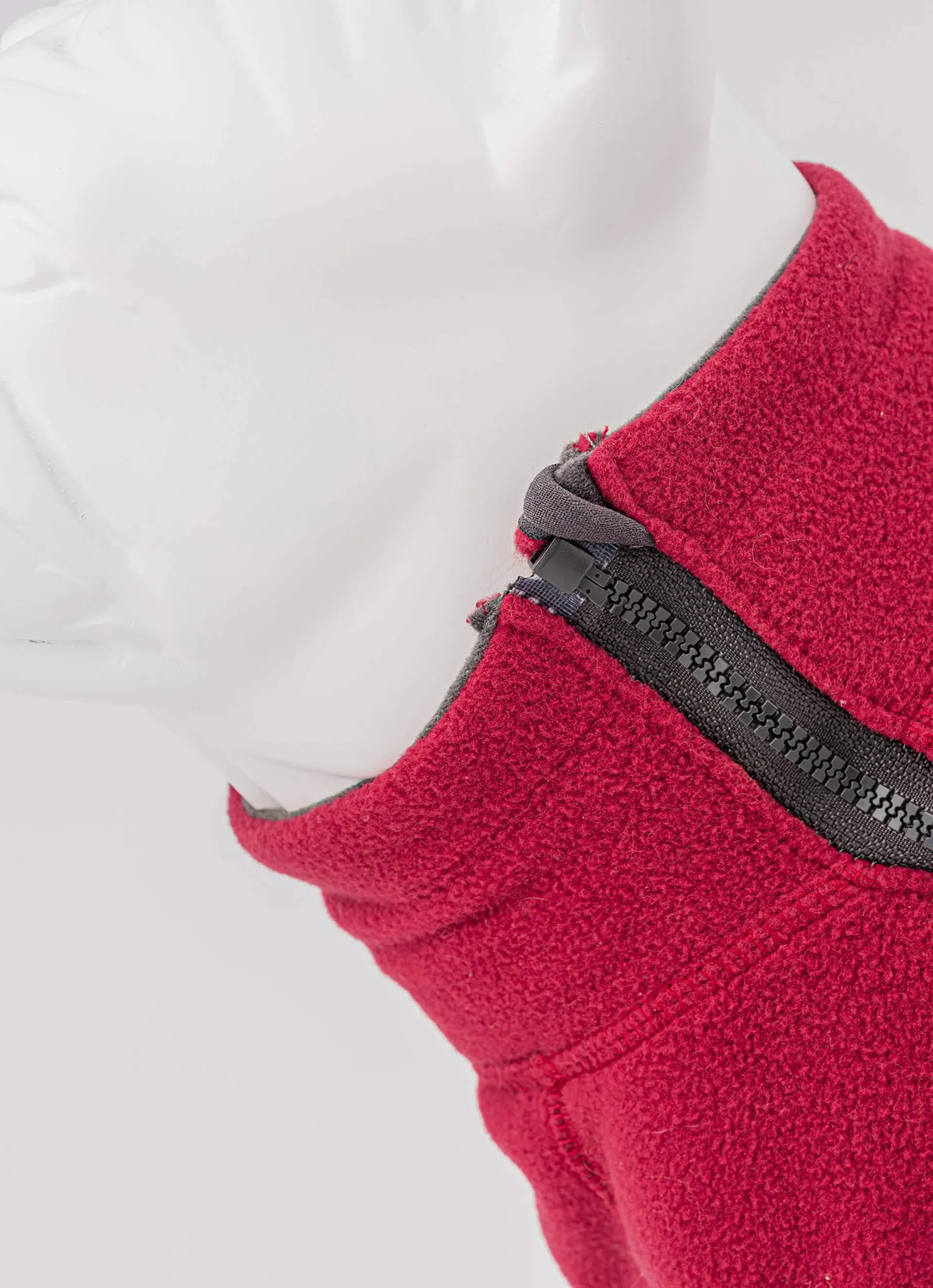 Burgundy Cosy Warm Fleece Dog Jacket