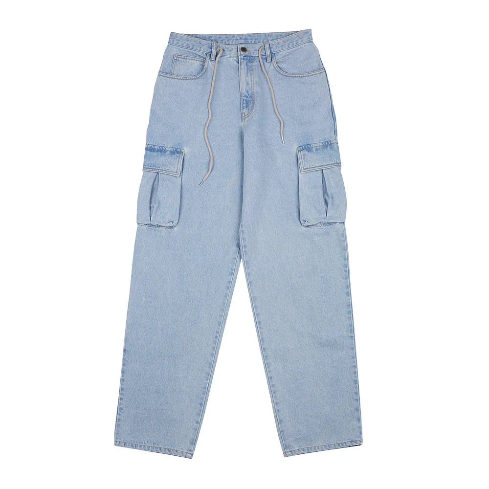 CARGO LOOSEFIT DENIM PANTS LIGHTBLUE