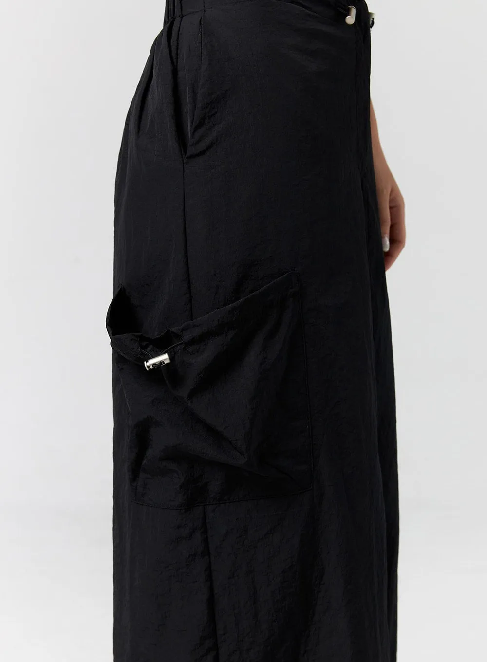 Cargo Nylon Maxi Skirt CG302