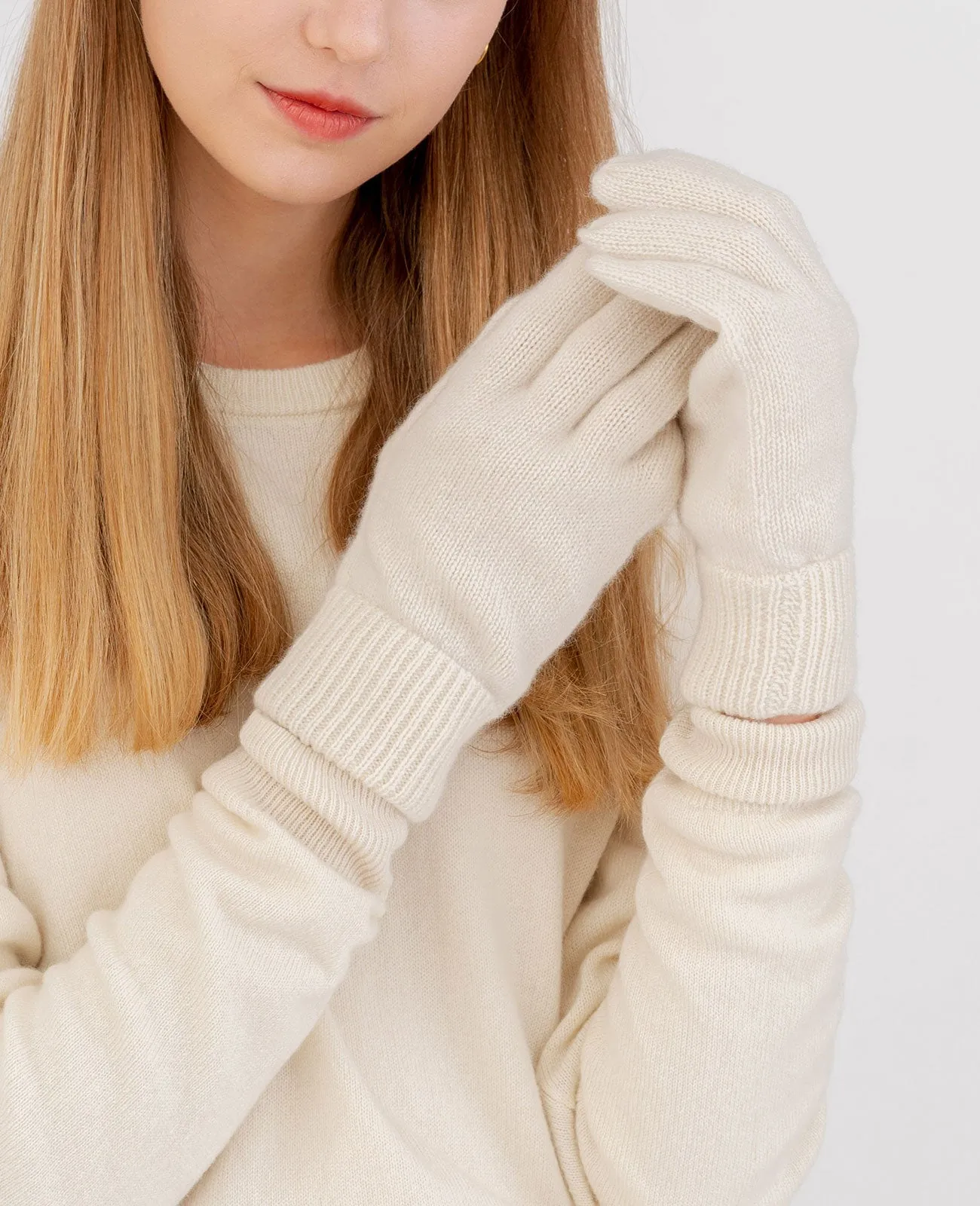 Cashmere Ribbed Gloves