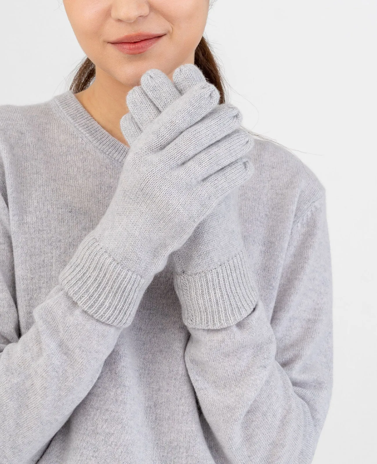 Cashmere Ribbed Gloves