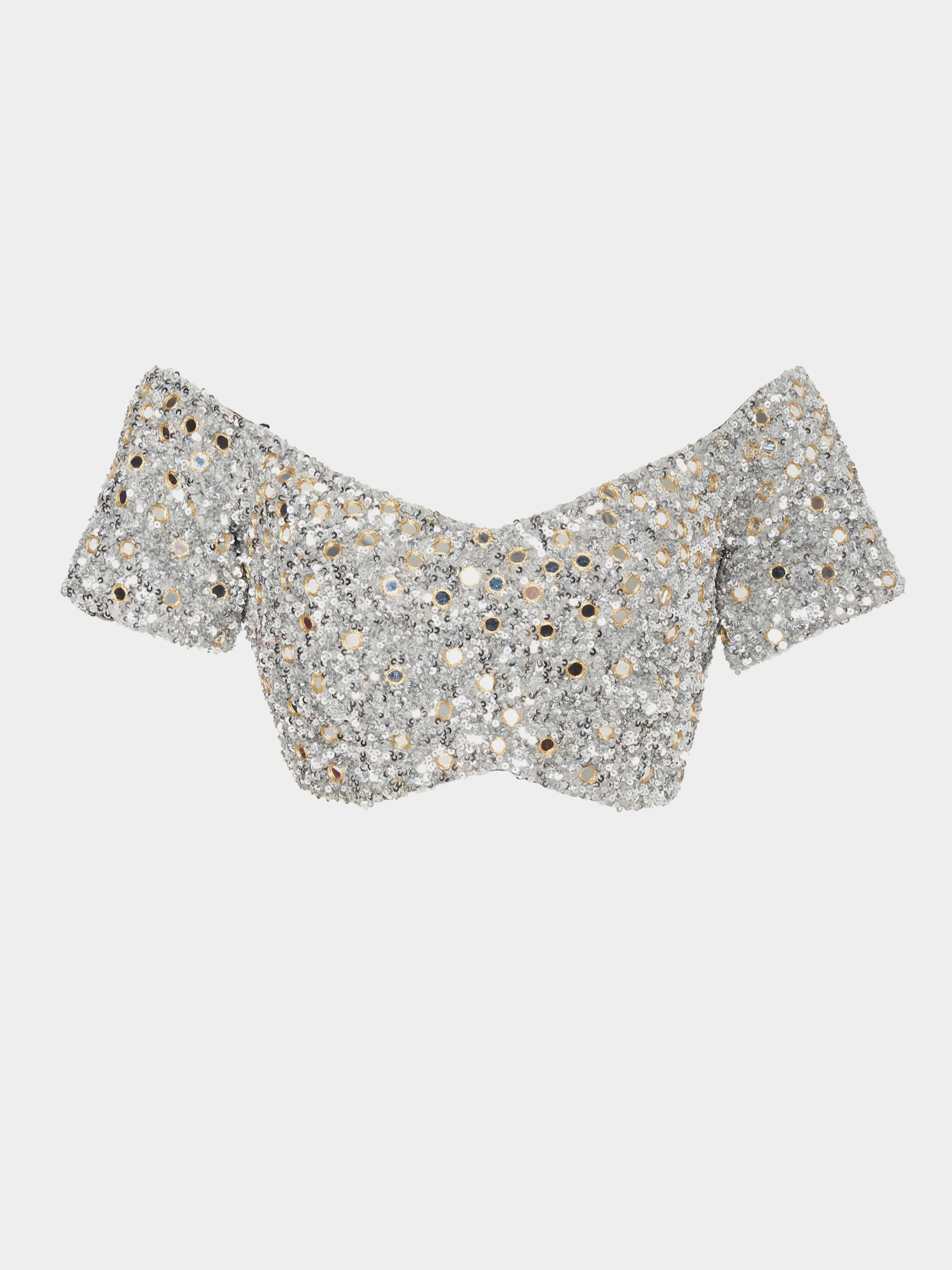 Clementine Choli in Silver Sequin