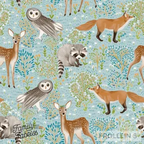 Cotton Jersey - Spring Woodland Azure