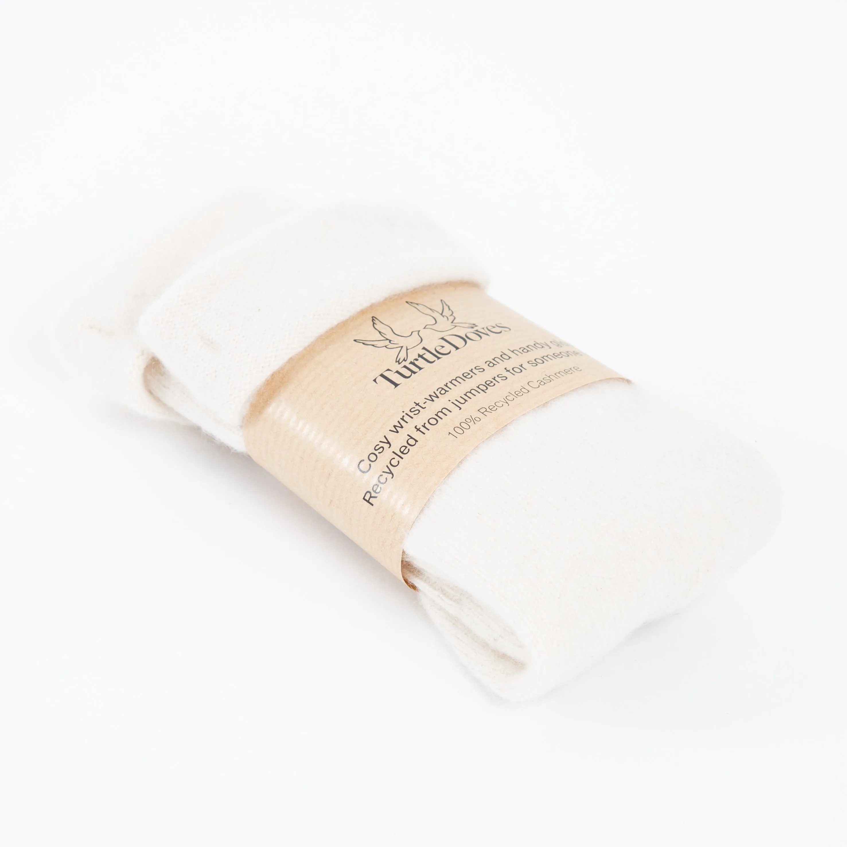 Cream Cashmere Fingerless Gloves