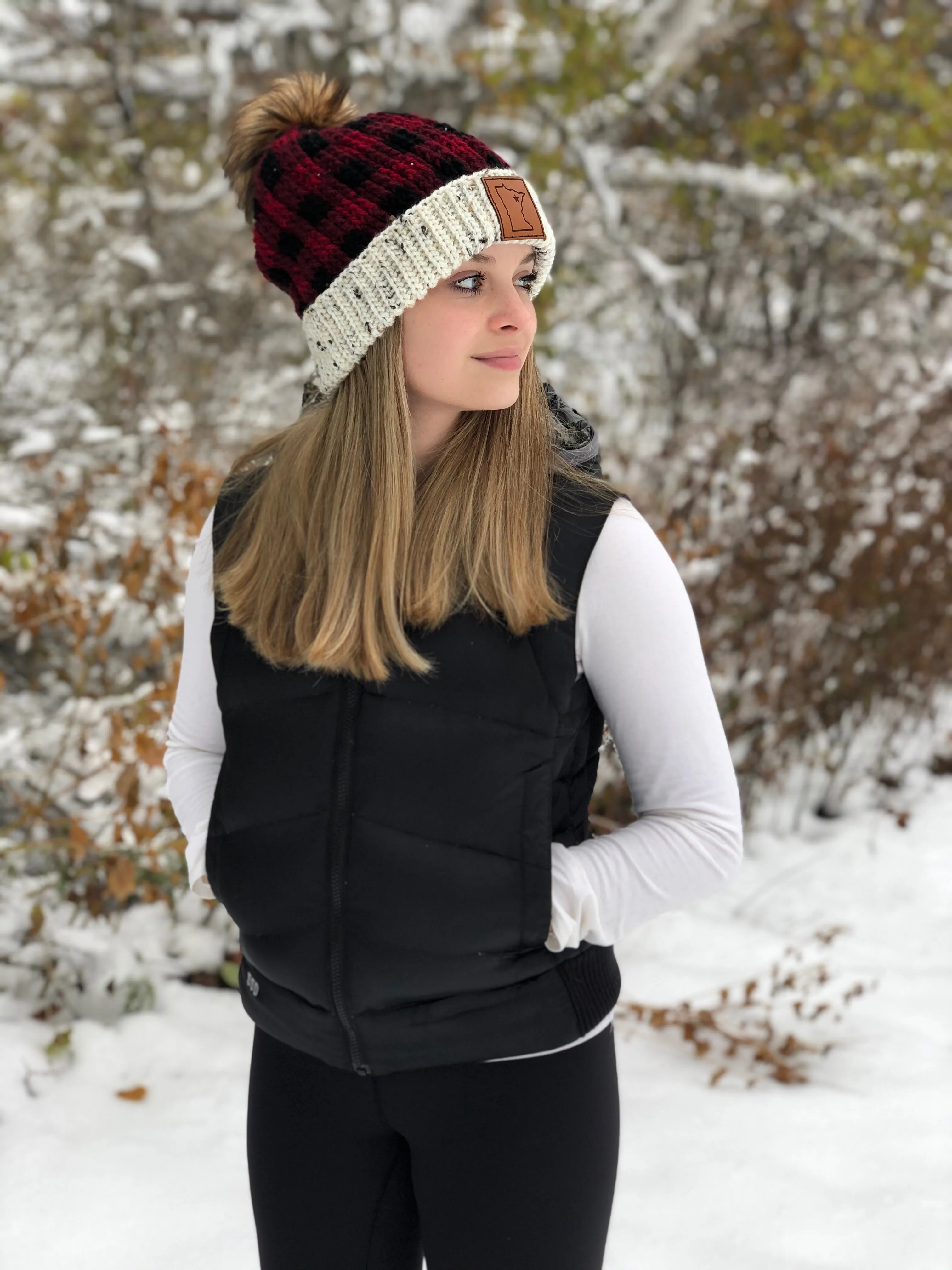 Crochet Pattern for Love My Buffalo Plaid Slouch | Crochet Hat Pattern | Hat Crocheting Pattern | DIY Written Crochet Instructions