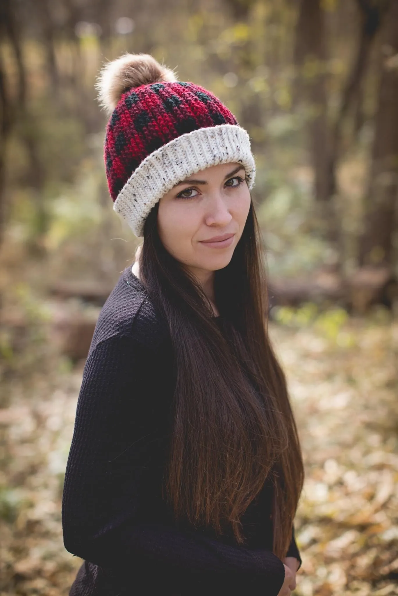 Crochet Pattern for Love My Buffalo Plaid Slouch | Crochet Hat Pattern | Hat Crocheting Pattern | DIY Written Crochet Instructions