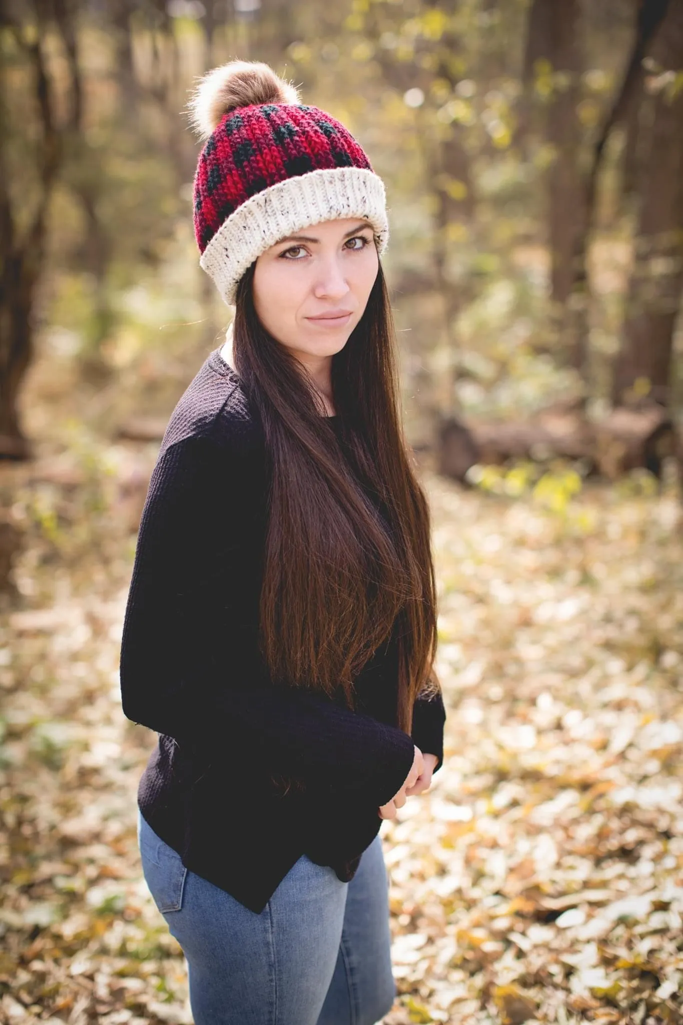 Crochet Pattern for Love My Buffalo Plaid Slouch | Crochet Hat Pattern | Hat Crocheting Pattern | DIY Written Crochet Instructions