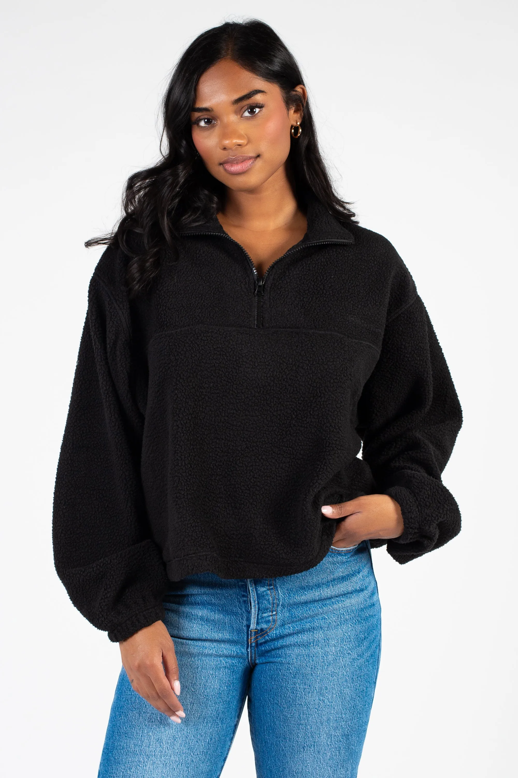 Cuddle Up Half Zip Fleece Jacket