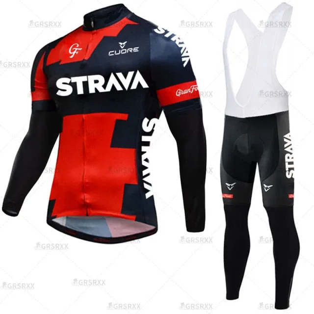 Cycling Suit Winter Bicycle Set Thermal Fleece Cycling Autumn Long Sleeve Sportswear Winter Cycling Suit