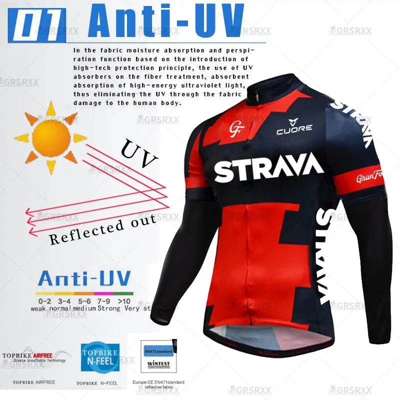 Cycling Suit Winter Bicycle Set Thermal Fleece Cycling Autumn Long Sleeve Sportswear Winter Cycling Suit