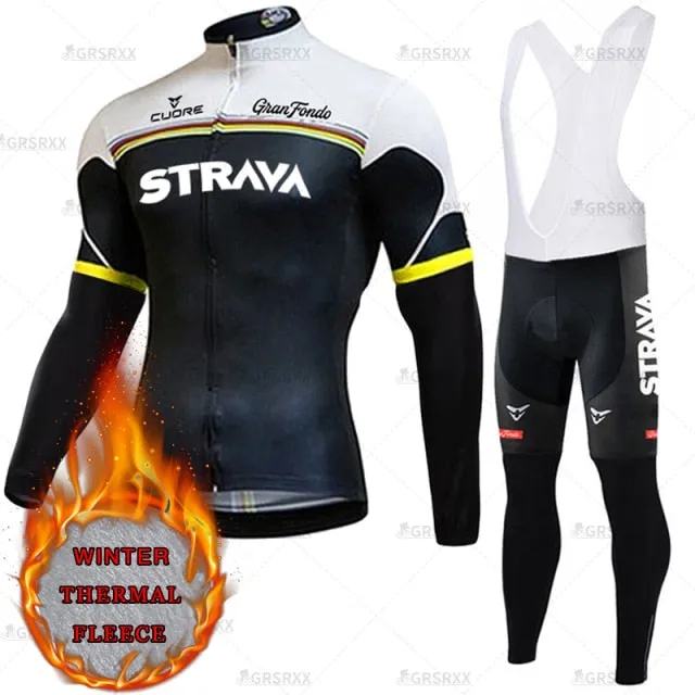 Cycling Suit Winter Bicycle Set Thermal Fleece Cycling Autumn Long Sleeve Sportswear Winter Cycling Suit