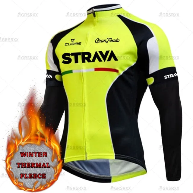 Cycling Suit Winter Bicycle Set Thermal Fleece Cycling Autumn Long Sleeve Sportswear Winter Cycling Suit