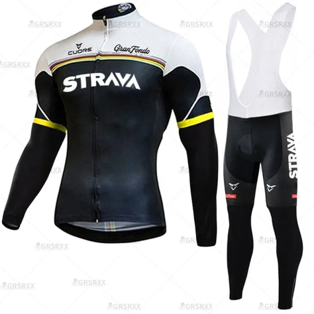 Cycling Suit Winter Bicycle Set Thermal Fleece Cycling Autumn Long Sleeve Sportswear Winter Cycling Suit