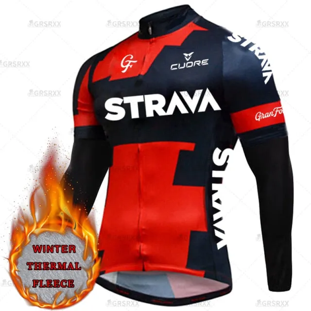 Cycling Suit Winter Bicycle Set Thermal Fleece Cycling Autumn Long Sleeve Sportswear Winter Cycling Suit