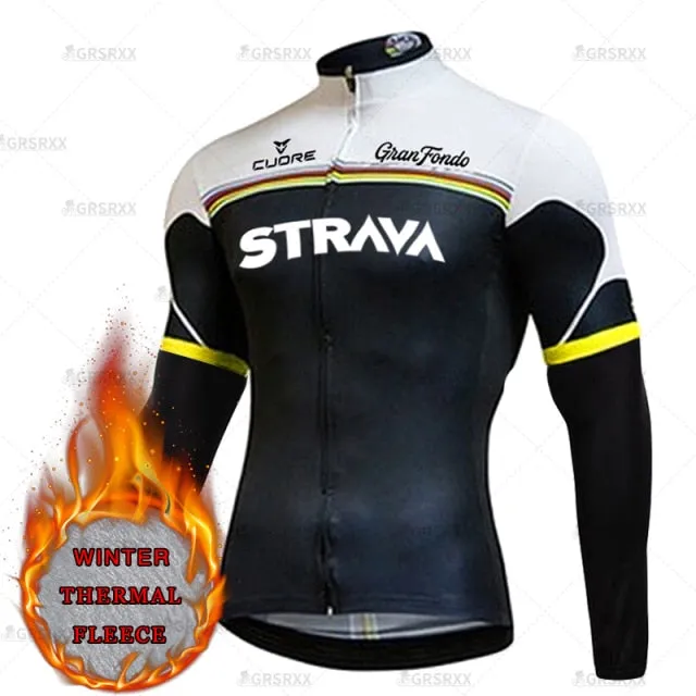 Cycling Suit Winter Bicycle Set Thermal Fleece Cycling Autumn Long Sleeve Sportswear Winter Cycling Suit