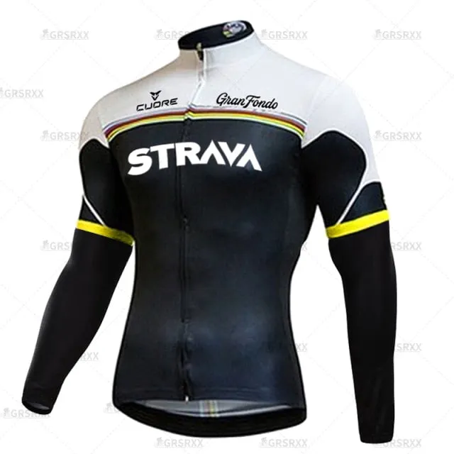 Cycling Suit Winter Bicycle Set Thermal Fleece Cycling Autumn Long Sleeve Sportswear Winter Cycling Suit