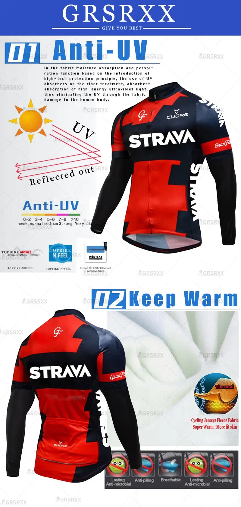 Cycling Suit Winter Bicycle Set Thermal Fleece Cycling Autumn Long Sleeve Sportswear Winter Cycling Suit