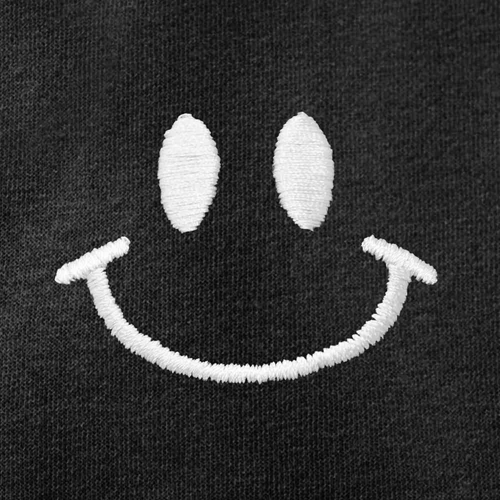 Dalix Smile Face Washed Zip Hoodie