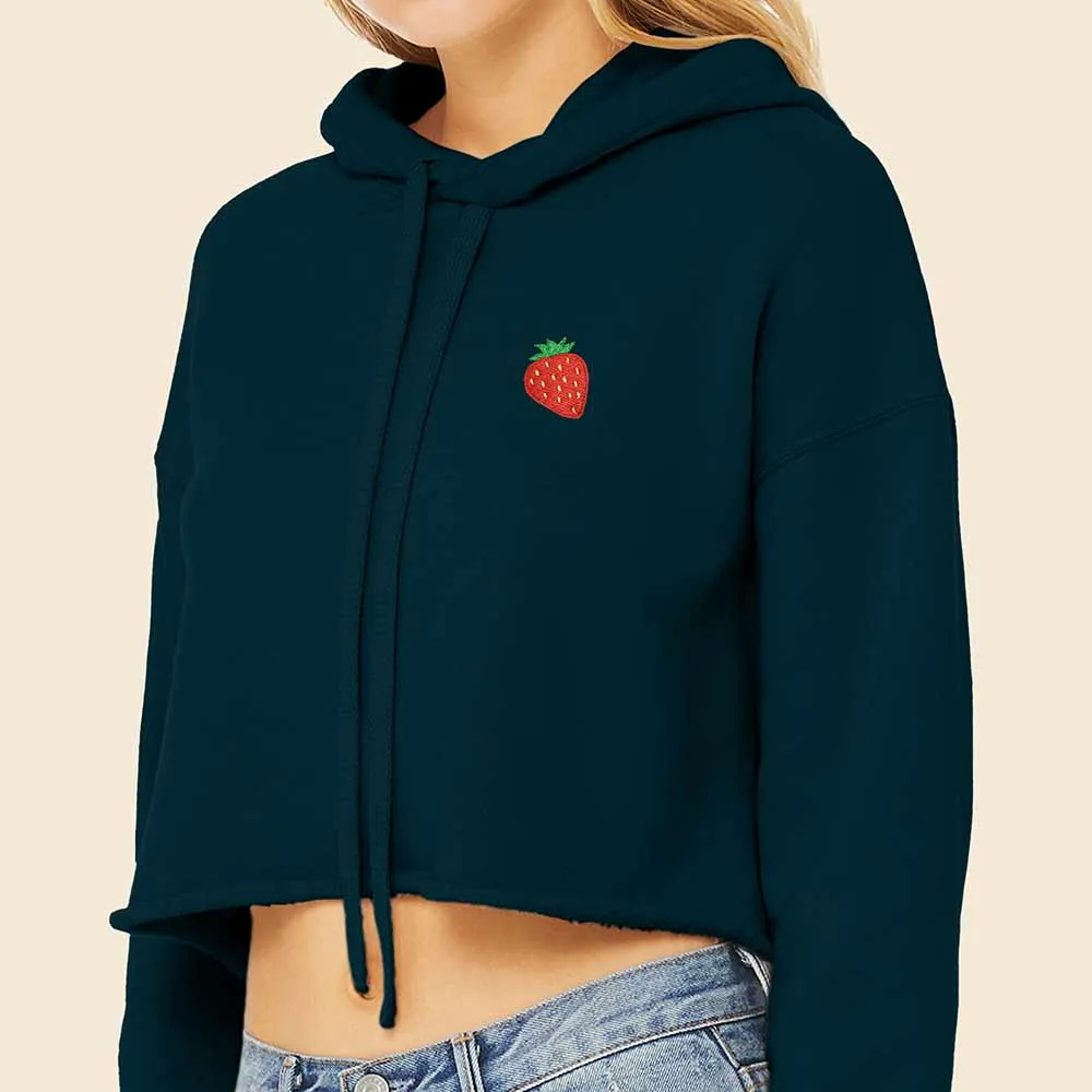 Dalix Strawberry Cropped Hoodie