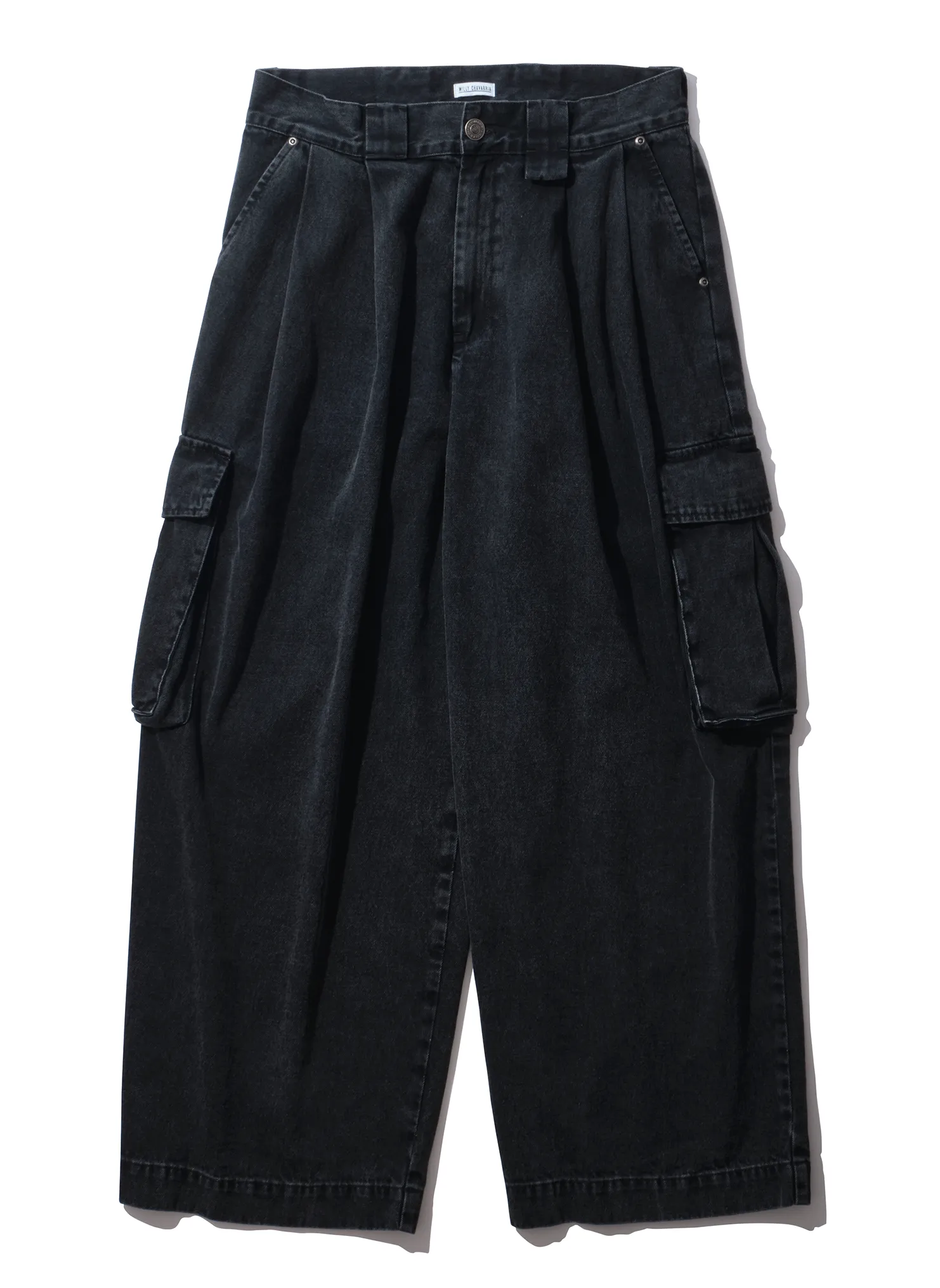 DENIM CARGO POCKET PANTS