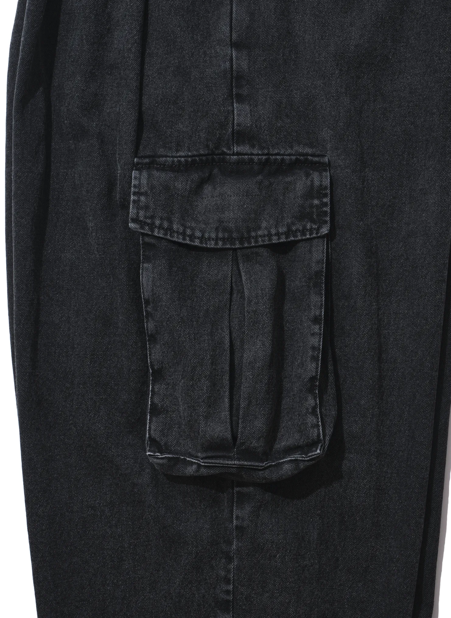 DENIM CARGO POCKET PANTS