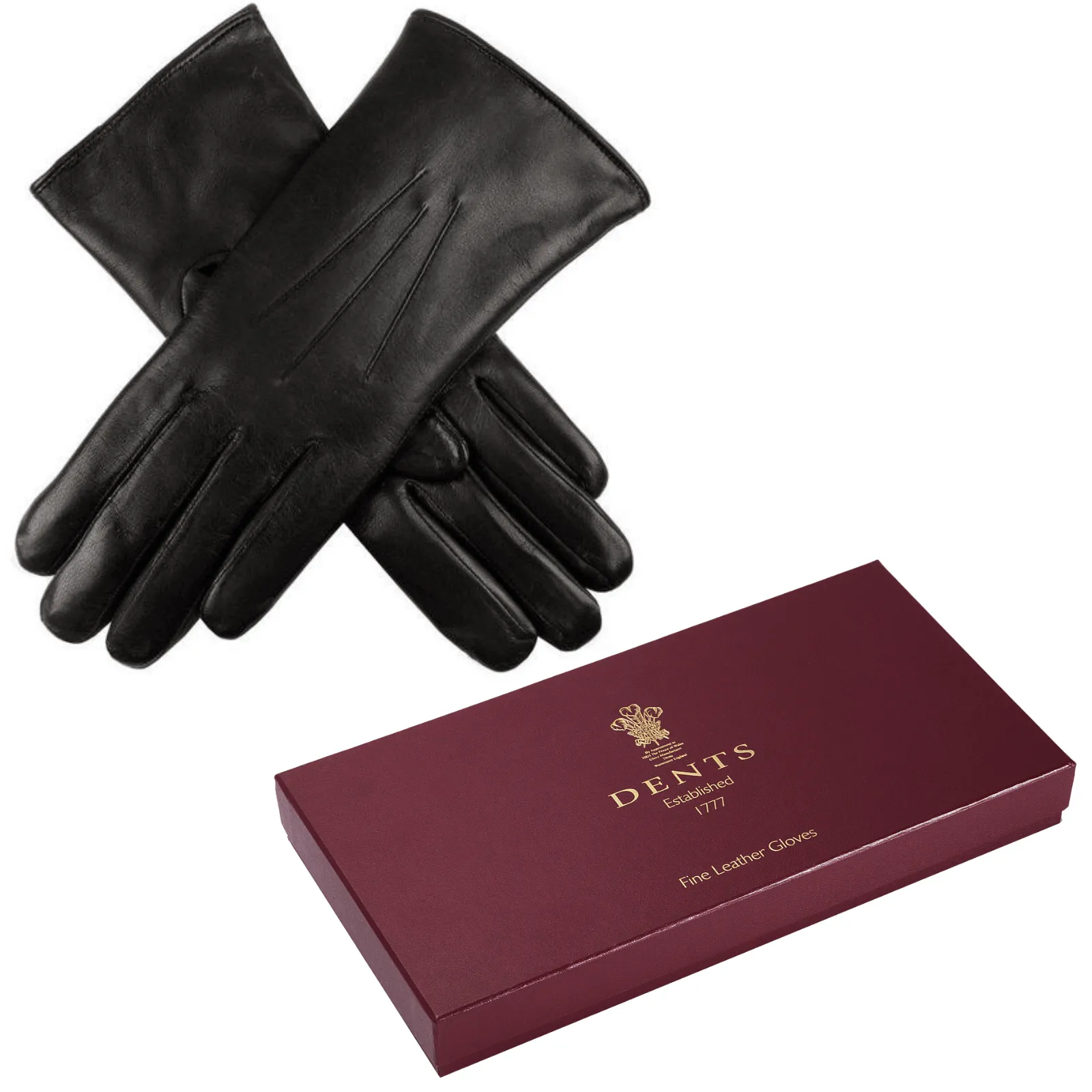 DENTS Premium Kangaroo Leather Cashmere Lined Gloves Women's - Black