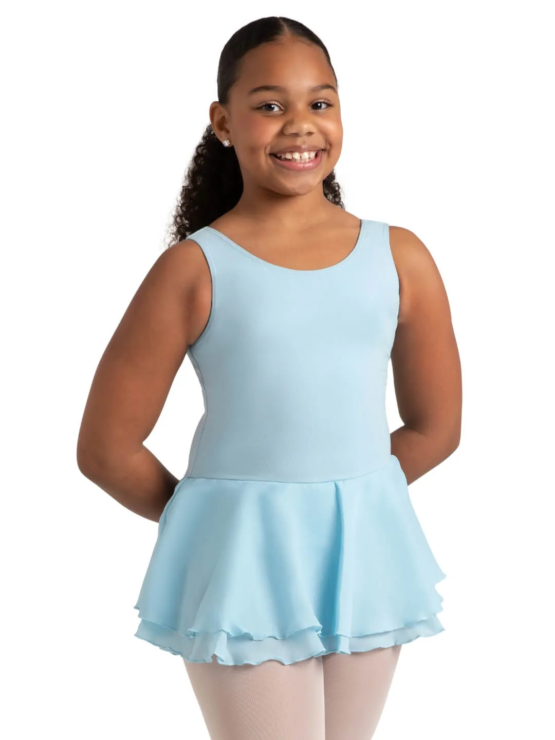 Double Layer Skirt Tank Dress - Girls